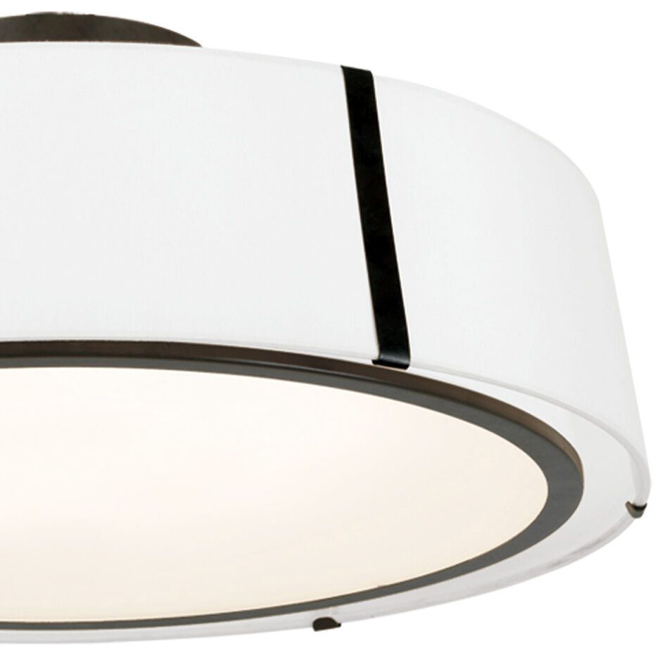 Fulton 6 Light 24 inch Black Semi Flush Ceiling Light