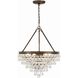 Calypso 6 Light 20 inch Vibrant Bronze Chandelier Ceiling Light