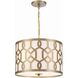 Jennings 3 Light 18.25 inch Aged Brass Chandelier Ceiling Light