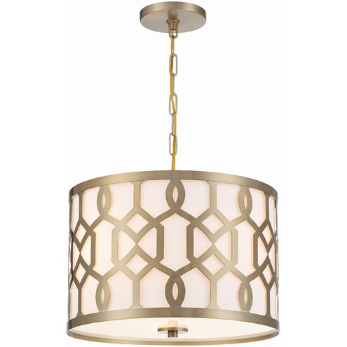 Jennings 3 Light 18.25 inch Aged Brass Chandelier Ceiling Light