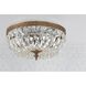 Westbury 3 Light 12 inch Olde Brass Flush Ceiling Light in Clear Spectra