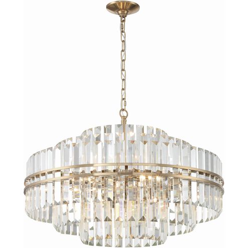 Hayes 16 Light 28 inch Aged Brass Chandelier Ceiling Light