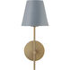 Xavier Bath Sconce Wall Light in Vibrant Gold and Blue