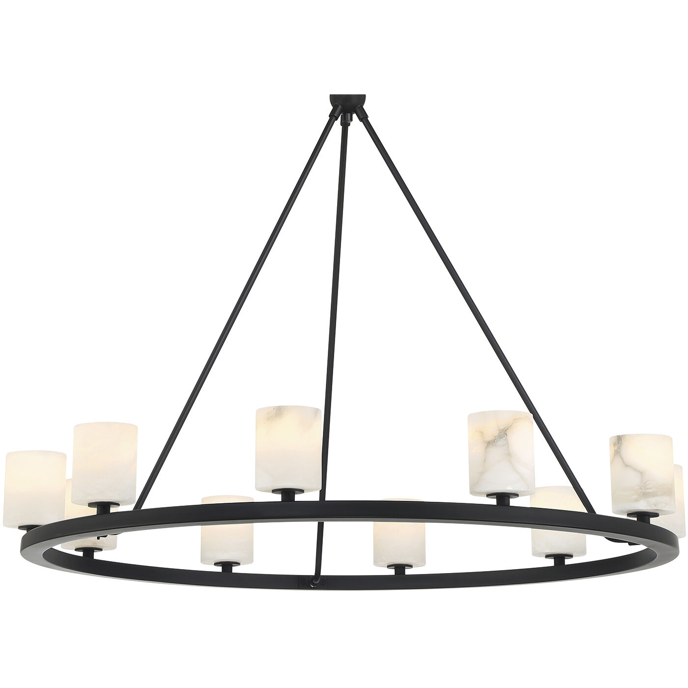 Aragon 10 Light 34.75 inch Matte Black Chandelier Ceiling Light