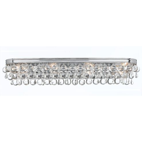 Calypso 8 Light 33 inch Polished Chrome Bathroom Vanity Light Wall Light