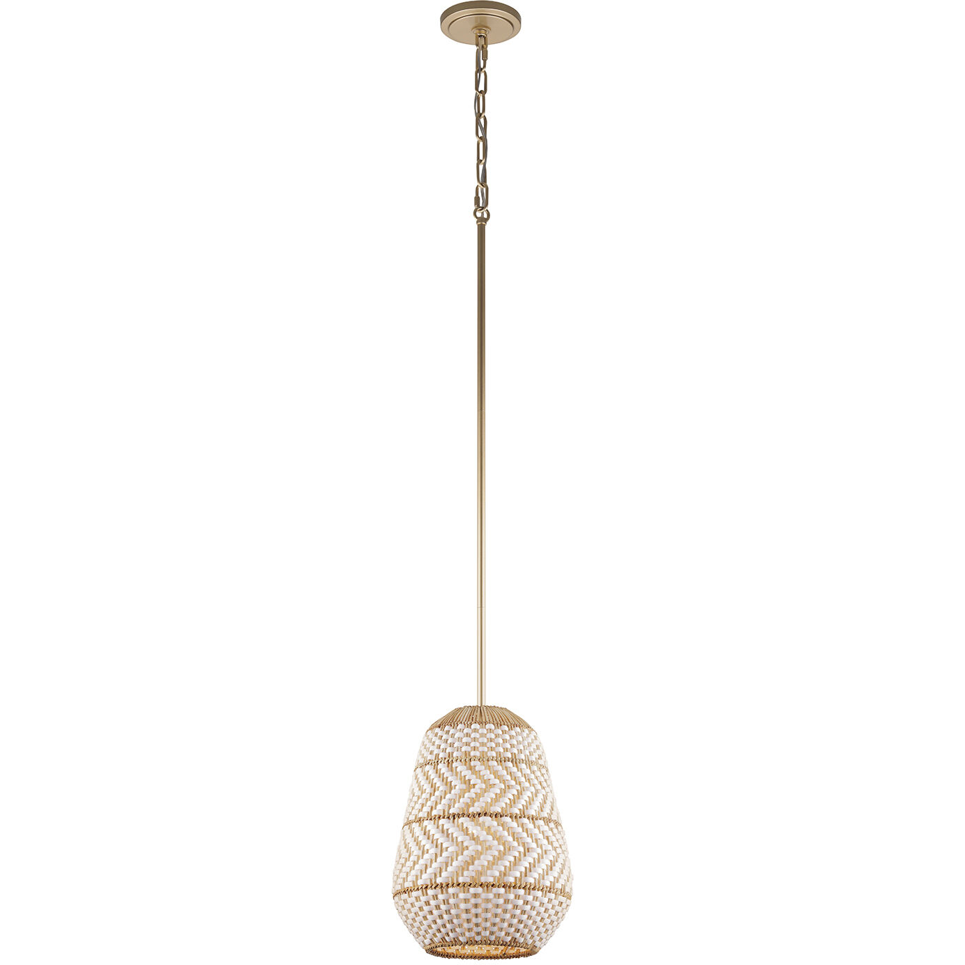 Zanzibar 1 Light 10 inch Soft Gold Mini Pendant Ceiling Light