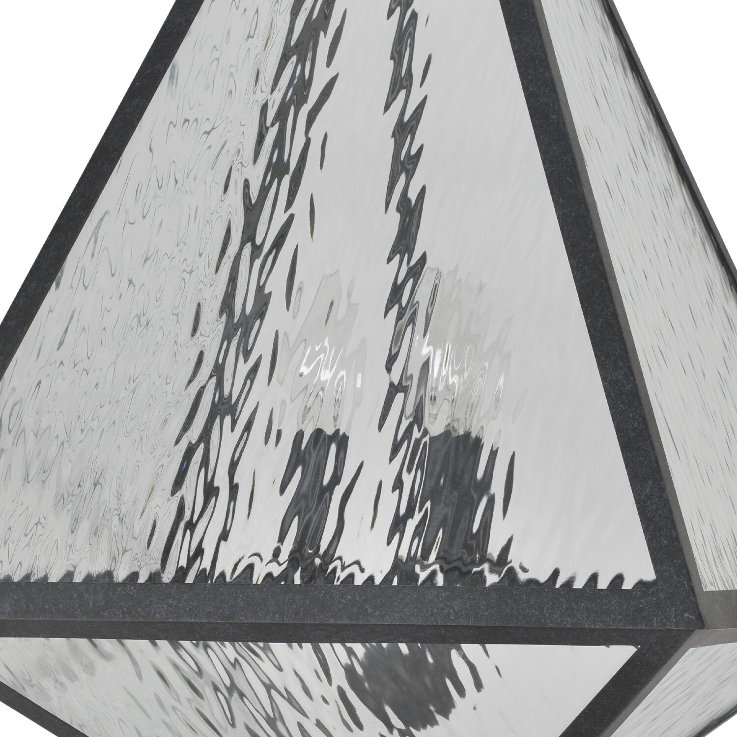 Glacier 3 Light 21 inch Black Charcoal Outdoor Post in Water