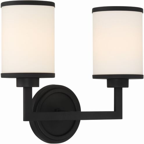 Bryant 2 Light 14.5 inch Black Forged Sconce Wall Light