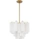 Addis 4 Light 17.75 inch Aged Brass Chandelier Ceiling Light in White