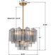Addis 6 Light 19.75 inch Aged Brass Chandelier Ceiling Light in Tronchi Glass Smoke