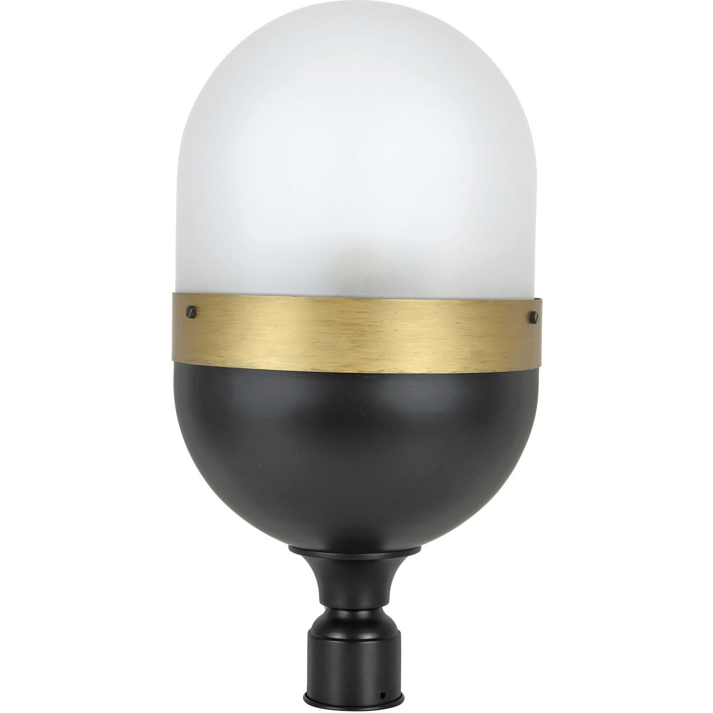 Capsule 3 Light 23.25 inch Matte Black/Textured Gold Outdoor Post, Brian Patrick Flynn