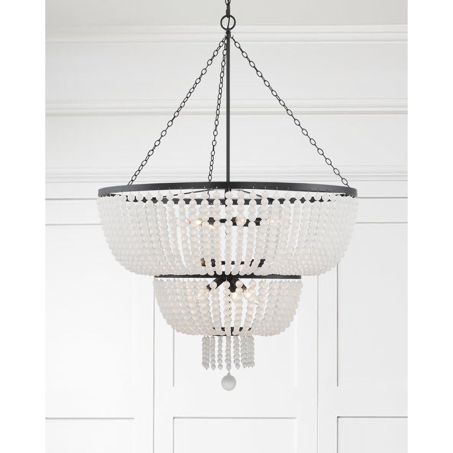 Rylee 12 Light 32 inch Matte Black Chandelier Ceiling Light