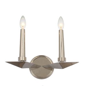 Palmer 2 Light 11.75 inch Polished Nickel Wall Sconce Wall Light