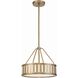 Kendal 3 Light 15.5 inch Vibrant Gold Mini Chandelier Ceiling Light