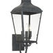 Dumont 3 Light 23.5 inch Graphite Outdoor Sconce