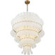 Abigail 21 Light 30 inch Aged Brass Chandelier Ceiling Light in White