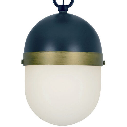 Capsule 3 Light 12.25 inch Matte Black/Textured Gold Outdoor Pendant, Brian Patrick Flynn