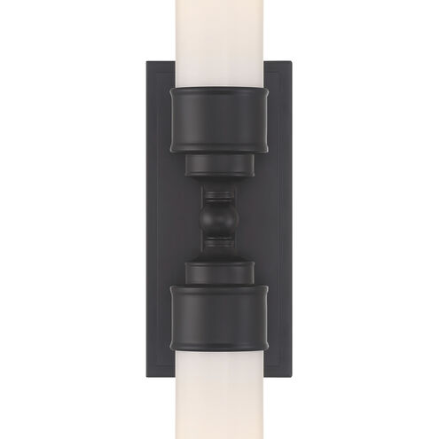 Wilcox 2 Light 5 inch Matte Black Bath Wall Sconce Wall Light