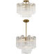 Addis 4 Light 17.75 inch Aged Brass Mini Chandelier Ceiling Light in Clear