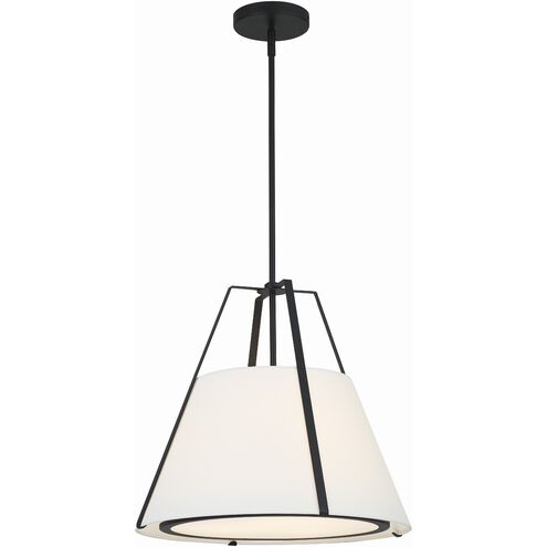 Fulton 3 Light 20 inch Black Chandelier Ceiling Light