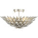 Broche 4 Light 16 inch Antique Silver Semi Flush Ceiling Light