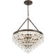 Calypso 6 Light 20 inch Vibrant Bronze Chandelier Ceiling Light