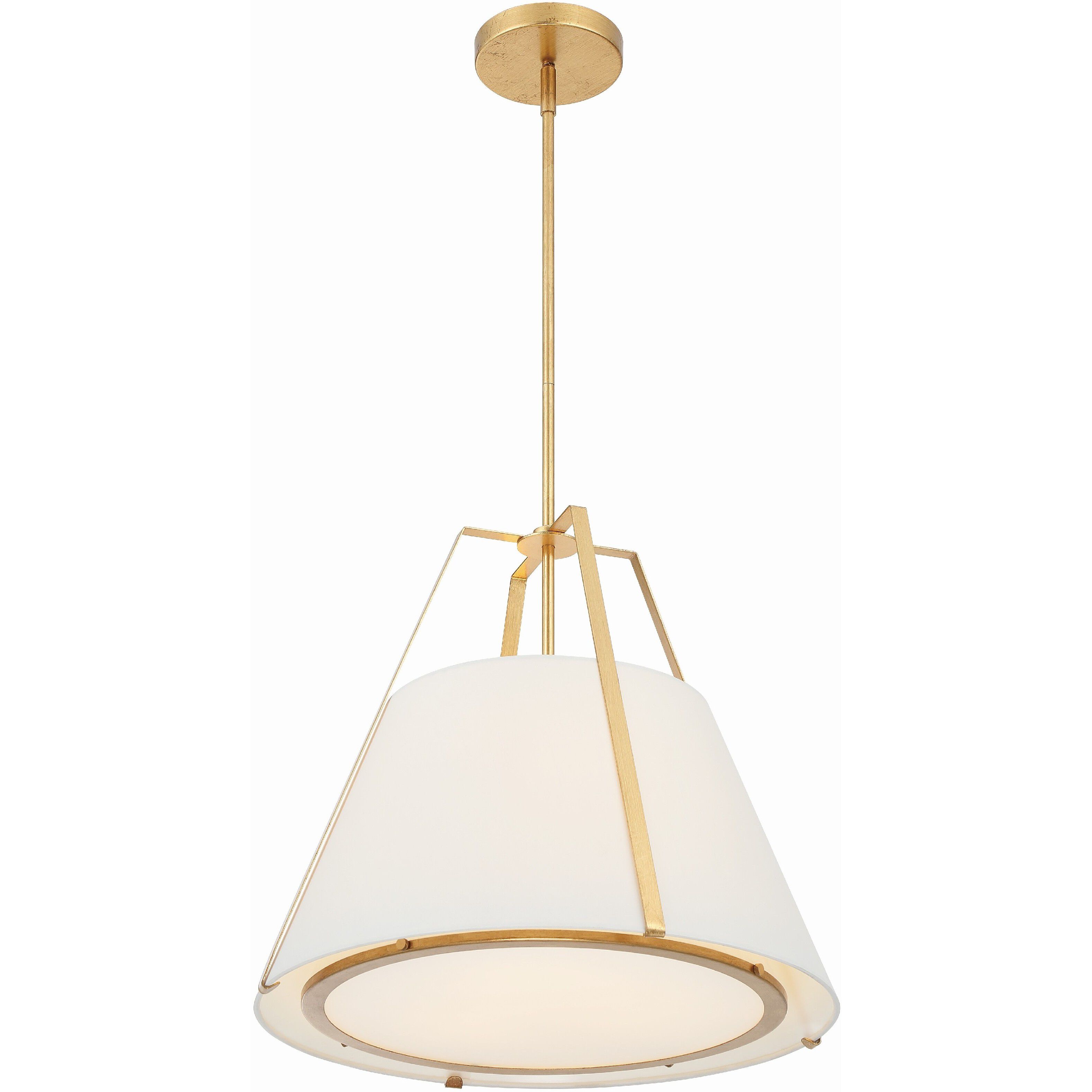 Fulton 3 Light 20 inch Antique Gold Pendant Ceiling Light