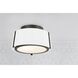 Fulton 2 Light 12 inch Black Semi Flush Ceiling Light