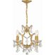 Filmore 4 Light 17 inch Antique Gold Chandelier Ceiling Light in Clear Hand Cut