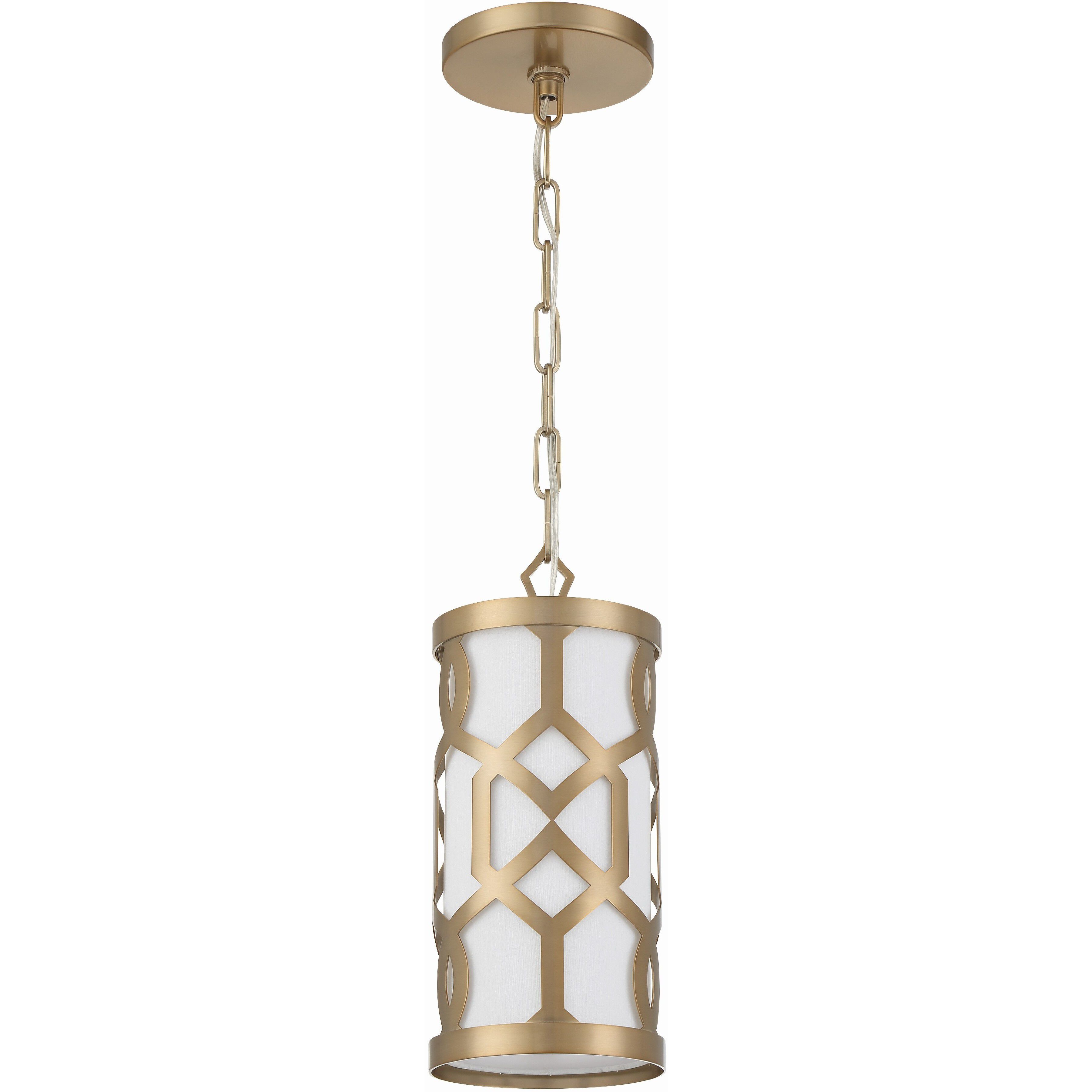 Jennings 1 Light 6.25 inch Aged Brass Mini Pendant Ceiling Light