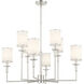 Hatfield 8 Light 33.25 inch Polished Nickel Chandelier Ceiling Light