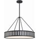 Kendal 6 Light 28 inch Black Forged Chandelier Ceiling Light