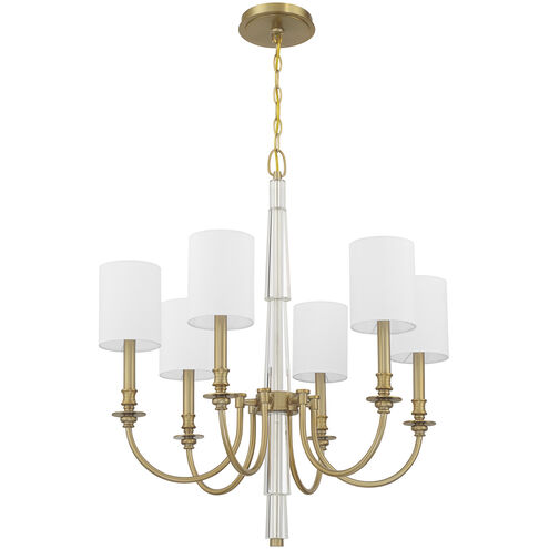 Lloyd 6 Light 26 inch Aged Brass Chandelier Ceiling Light