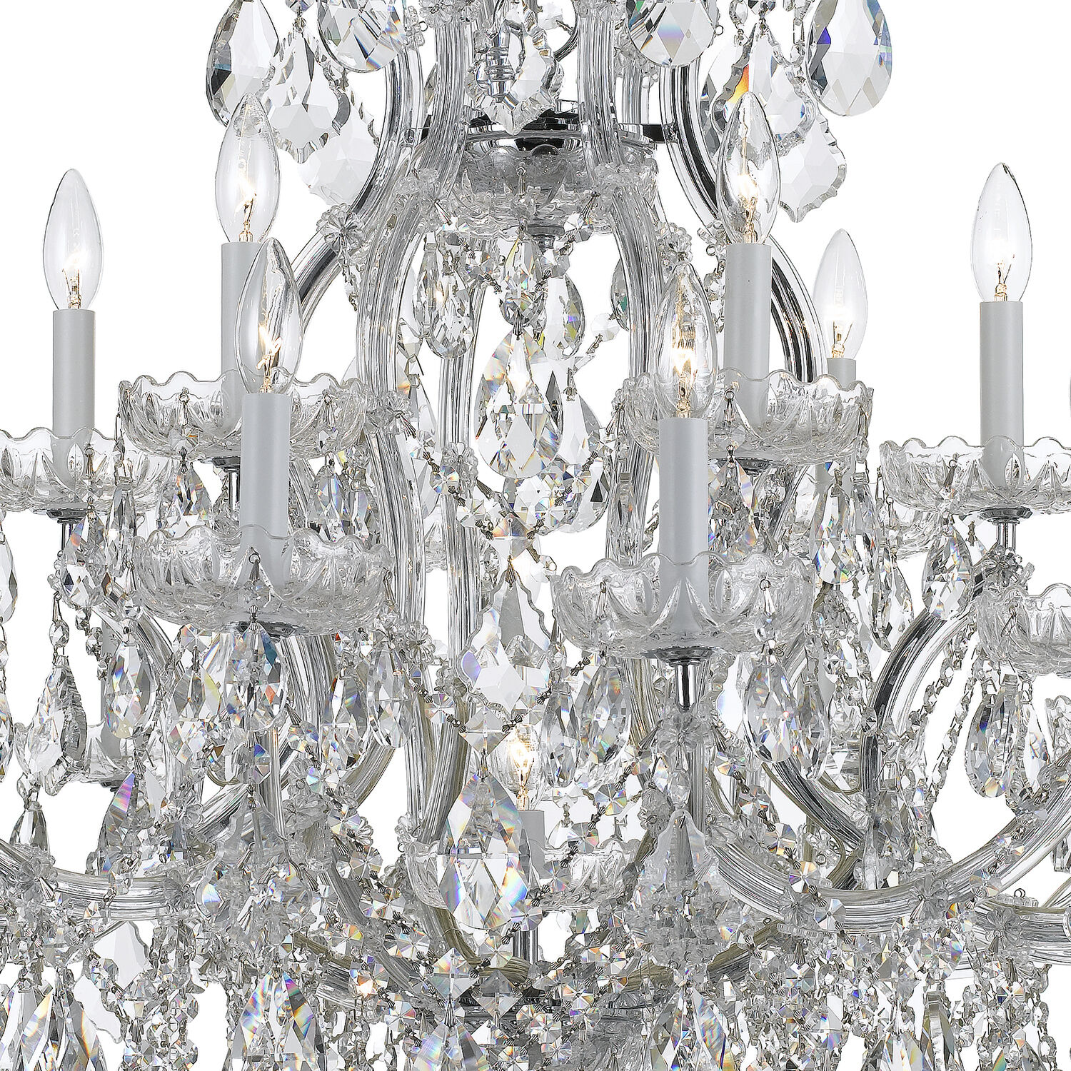 Maria Theresa 19 Light 38 inch Polished Chrome Chandelier Ceiling Light in Clear Hand Cut