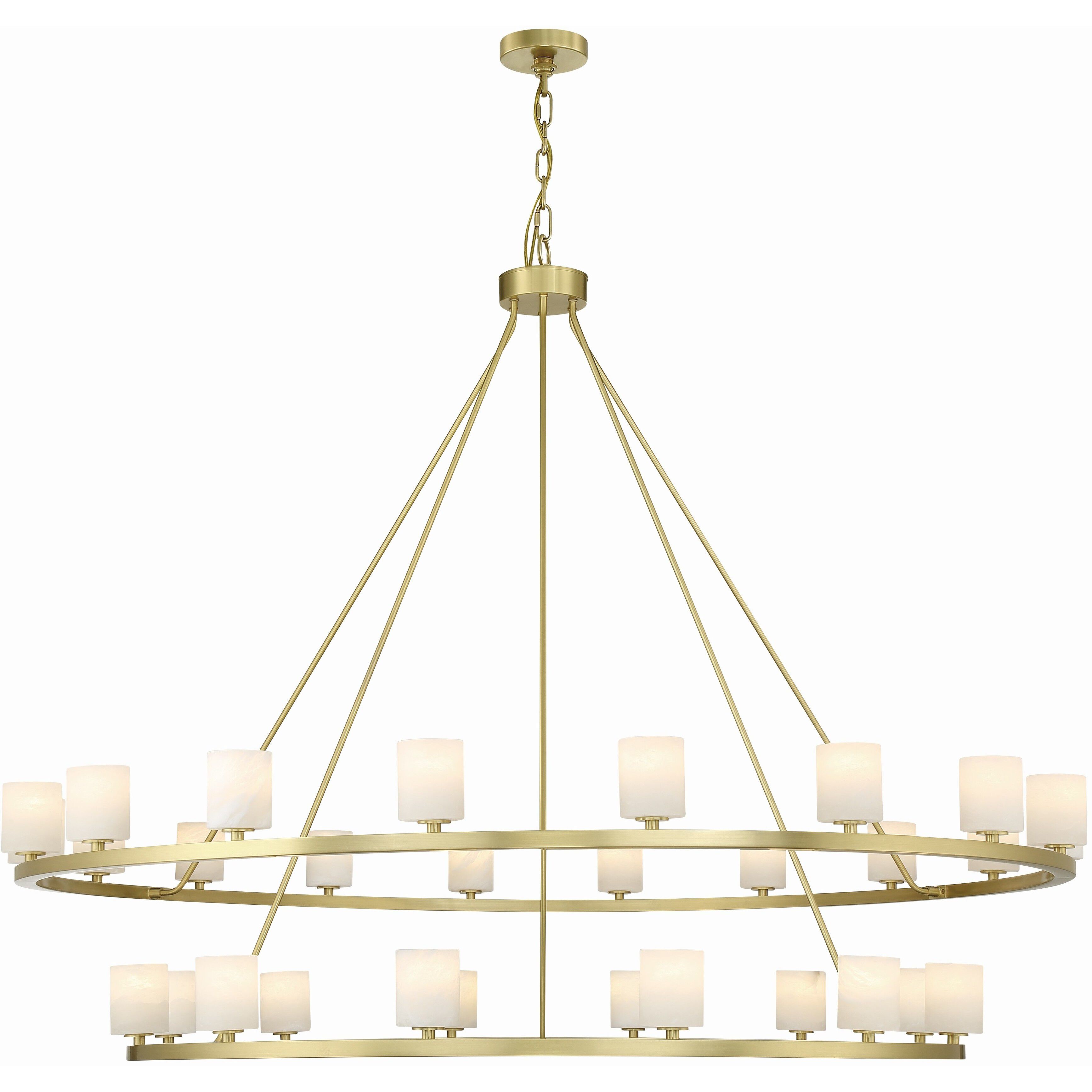 Aragon 30 Light 58.75 inch Soft Brass Chandelier Ceiling Light