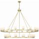 Aragon 30 Light 58.75 inch Soft Brass Chandelier Ceiling Light