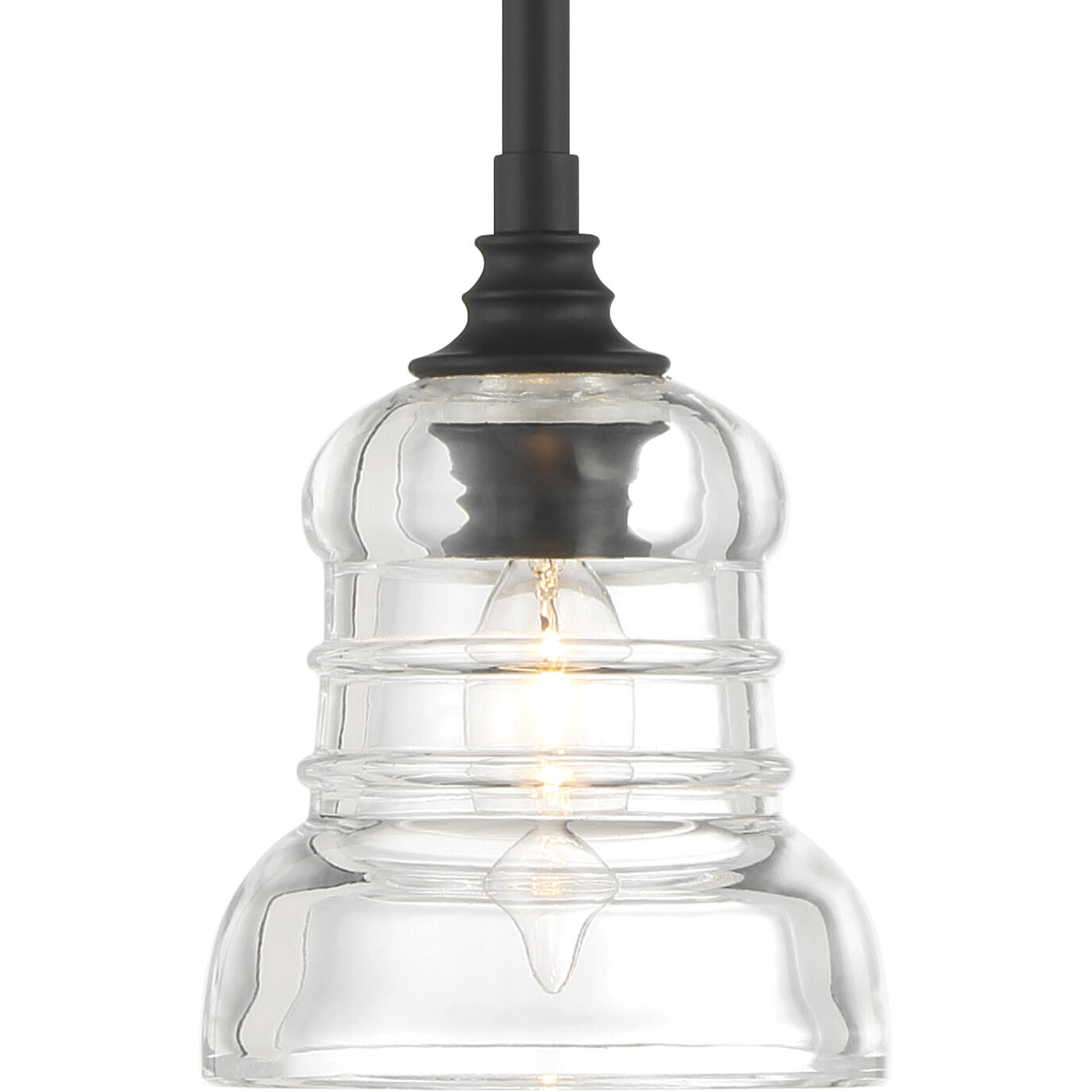 Gregory 1 Light 5 inch Matte Black Semi Flush Ceiling Light