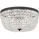 Nola 5 Light 20 inch Black Forged Flush Ceiling Light