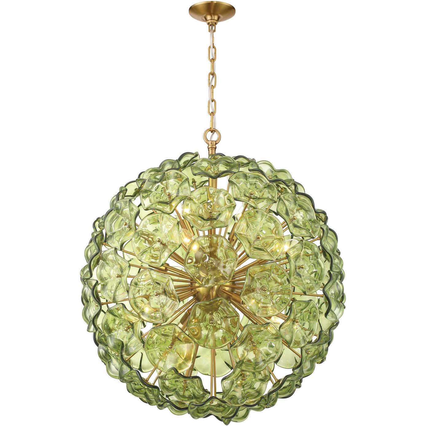 Esme 12 Light 28 inch Aged Brass Chandelier Ceiling Light