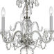 Traditional Crystal 3 Light 16 inch Polished Chrome Mini Chandelier Ceiling Light in Clear Hand Cut