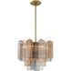Addis 4 Light 17.75 inch Aged Brass Mini Chandelier Ceiling Light in Autumn