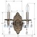 Paris Market Sconce Wall Light in Clear Hand Cut, Venetian Bronze