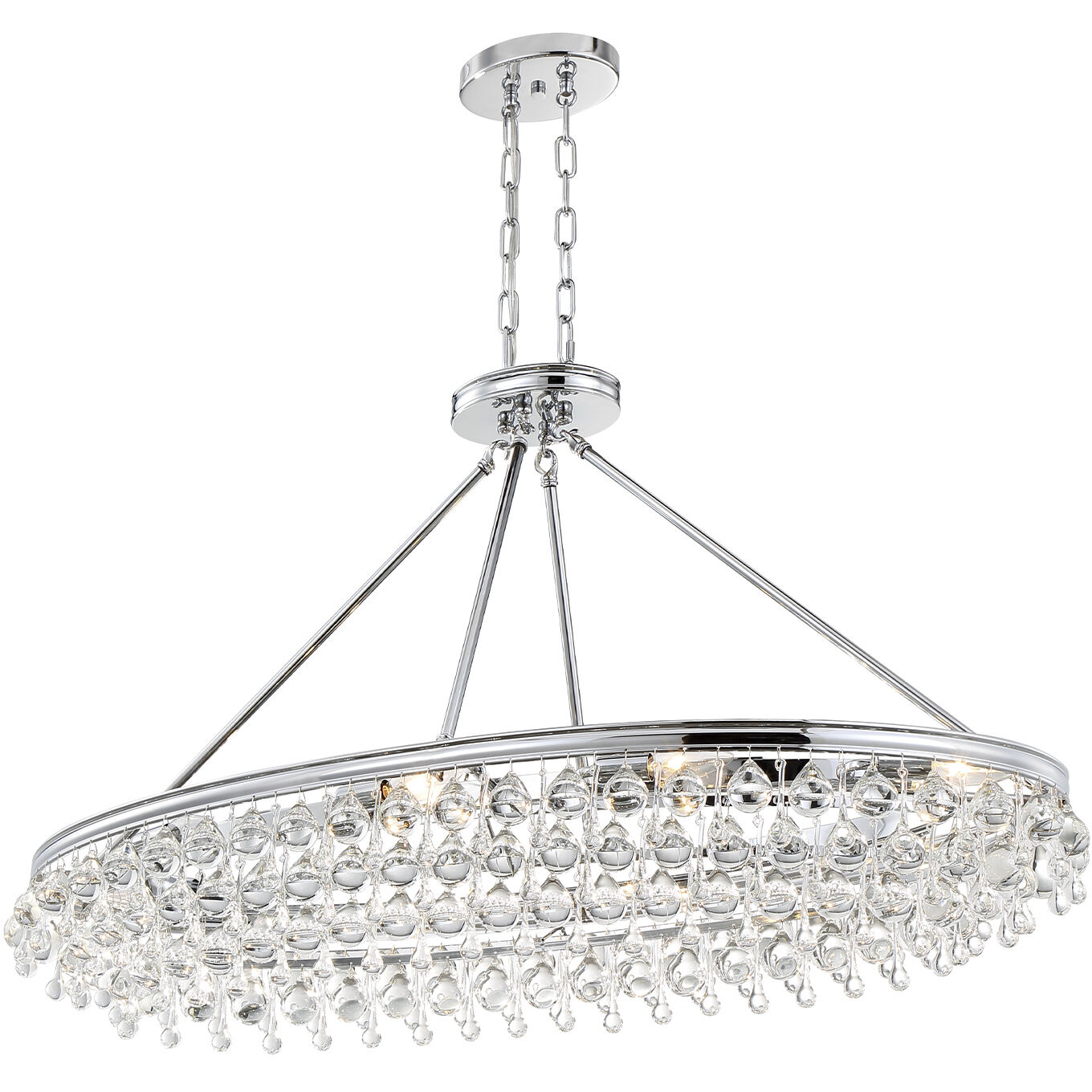 Calypso 8 Light 39.75 inch Polished Chrome Chandelier Ceiling Light