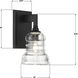 Gregory 1 Light 5.75 inch Matte Black Bath Wall Sconce Wall Light