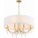 Rollins 8 Light 32 inch Antique Gold Chandelier Ceiling Light