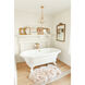 Filmore 4 Light 17.5 inch Antique Gold Mini Chandelier Ceiling Light in Clear Hand Cut