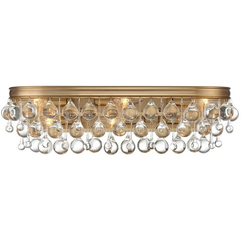 Calypso 6 Light 23 inch Vibrant Gold Bathroom Vanity Light Wall Light