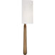 Jori Bath Wall Light in Aged Brass and Wood