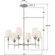 Broche 6 Light 32 inch Antique Silver Chandelier Ceiling Light