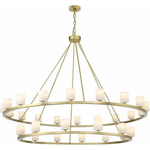 Aragon 30 Light 58.75 inch Soft Brass Chandelier Ceiling Light